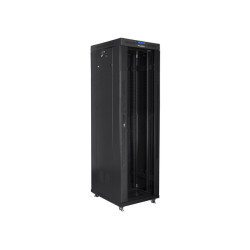 19" VOLNĚ STOJÍCÍ RACKOVÁ SKŘÍŇ 42U/600X800 (FLAT PACK) S PROSKLENÝMI DVEŘMI LCD ČERNÁ  V2