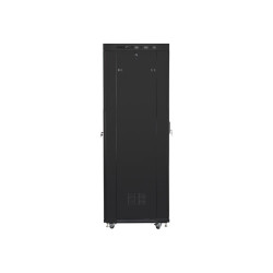 19" VOLNĚ STOJÍCÍ RACKOVÁ SKŘÍŇ 42U/600X800 (FLAT PACK) S PROSKLENÝMI DVEŘMI LCD ČERNÁ  V2
