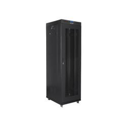 19" VOLNĚ STOJÍCÍ RACKOVÁ SKŘÍŇ 42U/600X800 (FLAT PACK) SE SÍŤOVÝMI DVEŘMI LCD ČERNÁ  V2