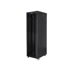 19" VOLNĚ STOJÍCÍ RACKOVÁ SKŘÍŇ 42U/600X1000 (FLAT PACK) S PROSKLENÝMI DVEŘMI LCD ČERNÁ  V2