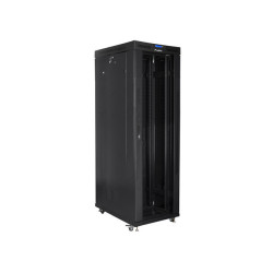 19" VOLNĚ STOJÍCÍ RACKOVÁ SKŘÍŇ 42U/800X1000 (FLAT PACK) S PROSKLENÝMI DVEŘMI LCD ČERNÁ  V2