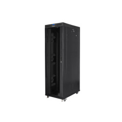 19" VOLNĚ STOJÍCÍ RACKOVÁ SKŘÍŇ 42U/800X1200 (FLAT PACK) S PROSKLENÝMI DVEŘMI LCD ČERNÁ  V2