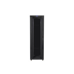 19" VOLNĚ STOJÍCÍ RACKOVÁ SKŘÍŇ 42U/800X1200 (FLAT PACK) S PROSKLENÝMI DVEŘMI LCD ČERNÁ  V2