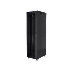 19" VOLNĚ STOJÍCÍ RACKOVÁ SKŘÍŇ 47U/800X1000 (FLAT PACK) S PROSKLENÝMI DVEŘMI LCD ČERNÁ  V2