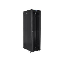 19" VOLNĚ STOJÍCÍ RACKOVÁ SKŘÍŇ 47U/800X1000 (FLAT PACK) S PROSKLENÝMI DVEŘMI LCD ČERNÁ  V2