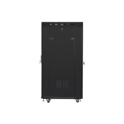 19" VOLNĚ STOJÍCÍ RACKOVÁ SKŘÍŇ 27U/800X1000 (FLAT PACK) S PROSKLENÝMI DVEŘMI LCD ČERNÁ  V2