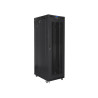 19" VOLNĚ STOJÍCÍ RACKOVÁ SKŘÍŇ 27U/800X1000 (FLAT PACK) ČERNÁ S PROSKLENÝMI DVEŘMI LCD  V2