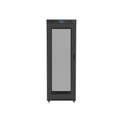 19" VOLNĚ STOJÍCÍ RACKOVÁ SKŘÍŇ 27U/800X1000 (FLAT PACK) ČERNÁ S PROSKLENÝMI DVEŘMI LCD  V2