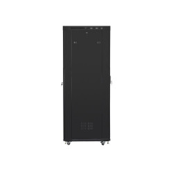 19" VOLNĚ STOJÍCÍ RACKOVÁ SKŘÍŇ 27U/800X1000 (FLAT PACK) ČERNÁ S PROSKLENÝMI DVEŘMI LCD  V2