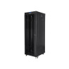 RACKOVÁ SKŘÍŇ 19" VOLNĚ STOJÍCÍ 37U/800X1000 (FLAT PACK) ČERNÁ S PROSKLENÝMI DVEŘMI LCD  V2