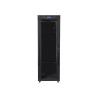 RACKOVÁ SKŘÍŇ 19" VOLNĚ STOJÍCÍ 37U/800X1000 (FLAT PACK) ČERNÁ S PROSKLENÝMI DVEŘMI LCD  V2