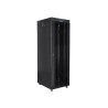 RACKOVÁ SKŘÍŇ 19" VOLNĚ STOJÍCÍ 37U/800X1000 (FLAT PACK) ČERNÁ S PROSKLENÝMI DVEŘMI LCD  V2