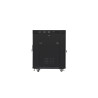 RACKOVÁ SKŘÍŇ 19" VOLNĚ STOJÍCÍ 15U/800X1000 (FLAT PACK) ČERNÁ S PROSKLENÝMI DVEŘMI LCD  V2