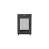 RACKOVÁ SKŘÍŇ 19" VOLNĚ STOJÍCÍ 15U/800X1000 (FLAT PACK) ČERNÁ S PROSKLENÝMI DVEŘMI LCD  V2