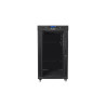 19" VOLNĚ STOJÍCÍ RACKOVÁ SKŘÍŇ 22U/800X1000 (FLAT PACK) ČERNÁ S PROSKLENÝMI DVEŘMI LCD  V2