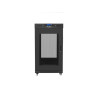 19" VOLNĚ STOJÍCÍ RACKOVÁ SKŘÍŇ 22U/800X800 (FLAT PACK) ČERNÁ S PROSKLENÝMI DVEŘMI LCD  V2