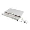 19" 1U OPTICKÝ PATCH PANEL  12XSC SIMPLEX / 12XLC DUPLEX ŠEDÝ + PŘÍSLUŠENSTVÍ