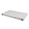 19" 1U OPTICKÝ PATCH PANEL  12XSC SIMPLEX / 12XLC DUPLEX ŠEDÝ + PŘÍSLUŠENSTVÍ