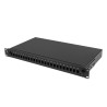 19" RACKOVÝ 1U OPTICKÝ PATCH PANEL  24XSC SIMPLEX/24XLC DUPLEX ČERNÝ + PŘÍSLUŠENSTVÍ