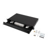 19" 1U OPTICKÝ PATCH PANEL  24XSC DUPLEX / 24XLC QUAD ČERNÝ + PŘÍSLUŠENSTVÍ