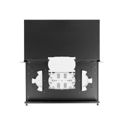 19" 1U OPTICKÝ PATCH PANEL  24XSC DUPLEX / 24XLC QUAD ČERNÝ + PŘÍSLUŠENSTVÍ