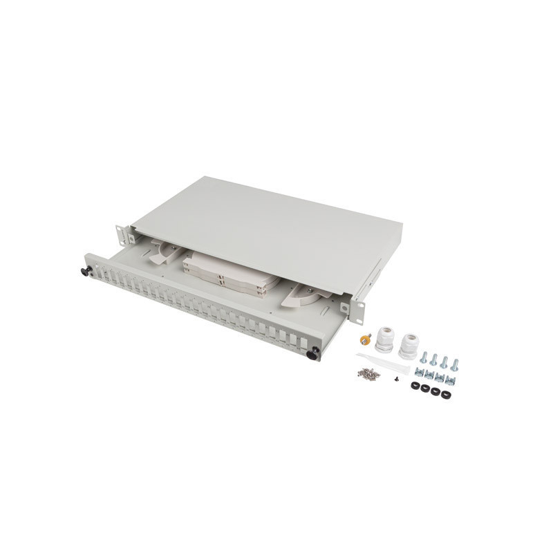 19" 1U OPTICKÝ PATCH PANEL 24XSC DUPLEX / 24XLC QUAD ŠEDÝ + PŘÍSLUŠENSTVÍ 19" 1U OPTICKÝ PATCH PANEL 24XSC DUPLEX / 24XLC QUAD ŠEDÝ + PŘÍSLUŠENSTVÍ