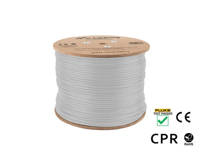 LAN KABEL CAT.7 SFTP 305M PEVNÝ CU LSZH ŠEDÝ CPR