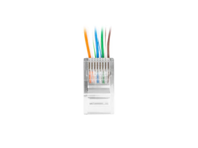 RJ45 CAT.6 UTP KONEKTOR 8P8C PRŮCHOZÍ TYP (100KS)