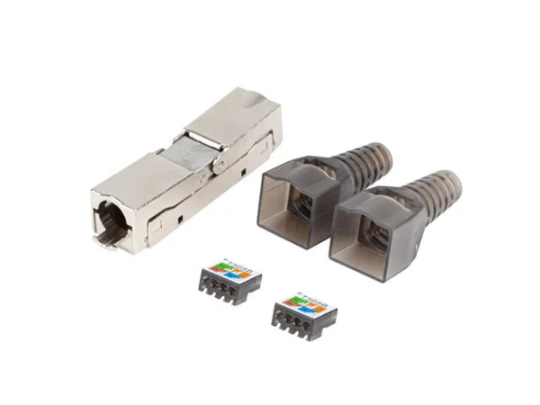 2X RJ45 CAT6A FTP KONEKTOR 8P8C BEZNÁSTROJOVÝ ADAPTÉR