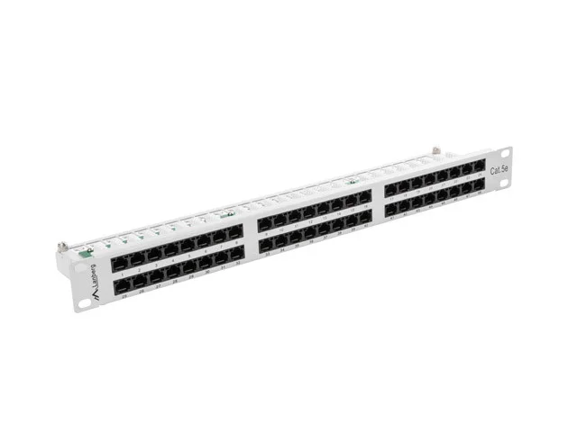 PATCH PANEL 48 PORTŮ 1U 19" CAT.5E UTP ŠEDÝ