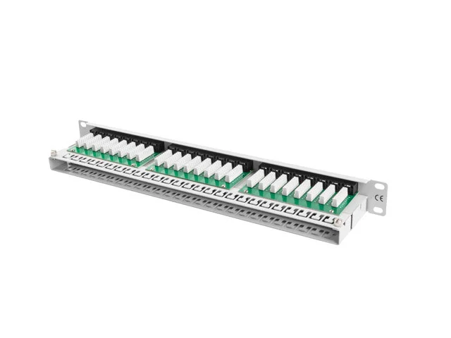 PATCH PANEL 48 PORTŮ 1U 19" CAT.5E UTP ŠEDÝ