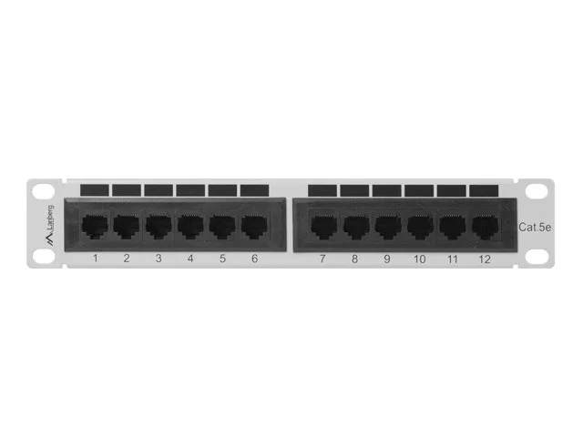 PATCH PANEL 12PORT 1U 10" CAT.5E UTP ŠEDÝ