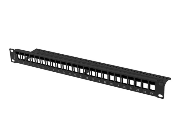 Modulární patch panel 1U PRO  KEYSTONE ČERNÝ