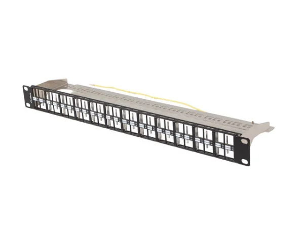 PATCH PANEL PRÁZDNÝ 48 PORTŮ 1U 19" FTP PRO MODULY KEYSTONE ČERNÝ