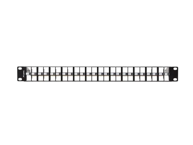 PATCH PANEL PRÁZDNÝ 48 PORTŮ 1U 19" FTP PRO MODULY KEYSTONE ČERNÝ