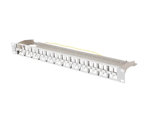 PATCH PANEL PRÁZDNÝ 48 PORTŮ 1U 19" FTP PRO MODULY KEYSTONE ŠEDÝ