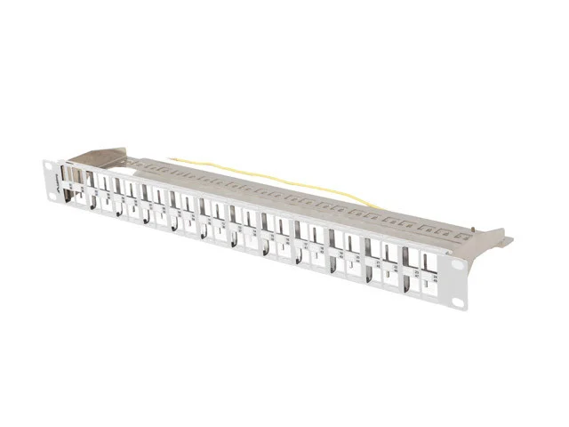 PATCH PANEL PRÁZDNÝ 48 PORTŮ 1U 19" FTP PRO MODULY KEYSTONE ŠEDÝ
