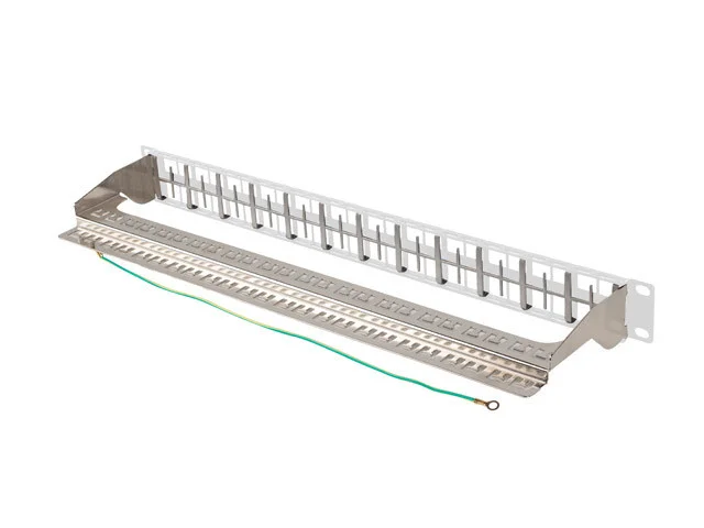 PATCH PANEL PRÁZDNÝ 48 PORTŮ 1U 19" FTP PRO MODULY KEYSTONE ŠEDÝ