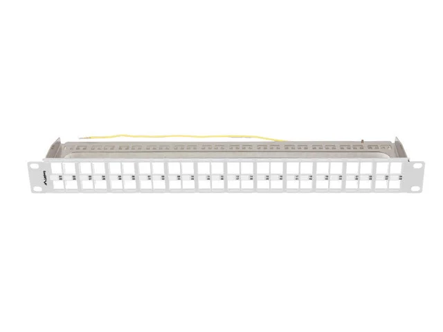 PATCH PANEL PRÁZDNÝ 48 PORTŮ 1U 19" FTP PRO MODULY KEYSTONE ŠEDÝ