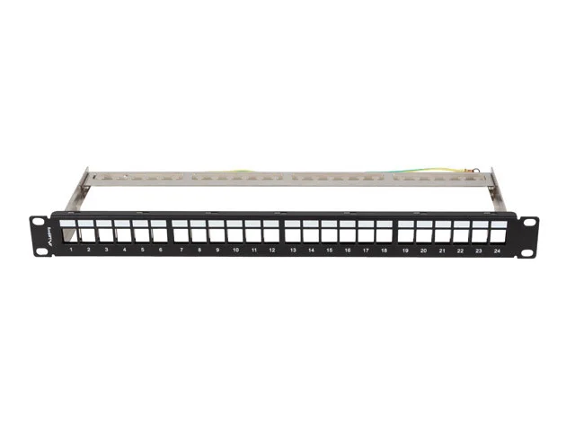 PATCH PANEL 24 PORTŮ 1U 19" FTP PRO MODULY KEYSTONE ČERNÝ