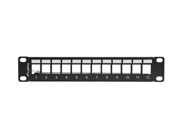 PATCH PANEL 12 PORTŮ 1U 19" FTP PRO MODULY KEYSTONE ČERNÝ  V2