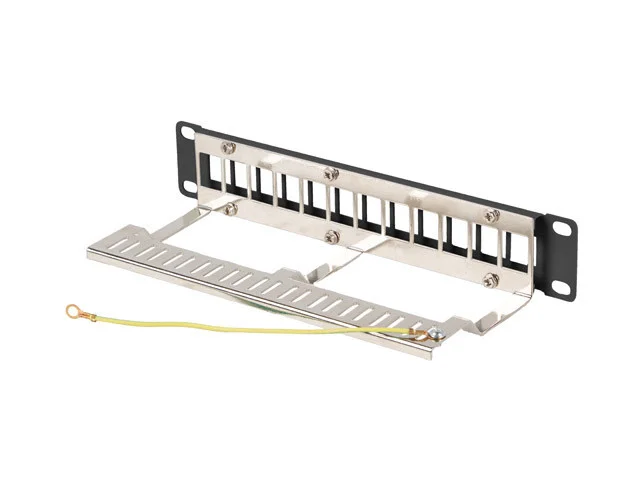 PATCH PANEL 12 PORTŮ 1U 19" FTP PRO MODULY KEYSTONE ČERNÝ  V2