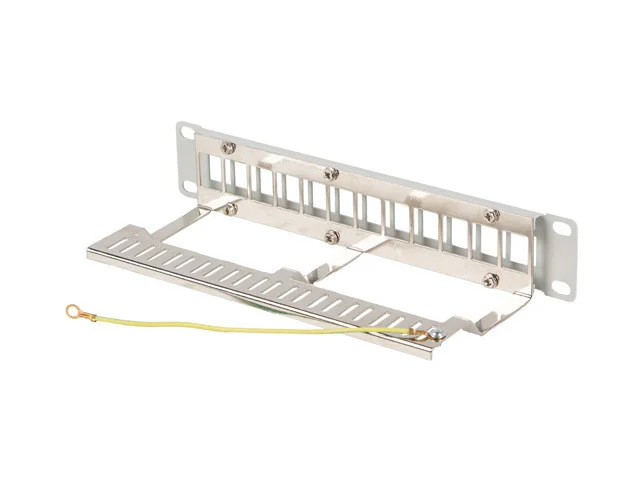 PATCH PANEL 12 PORTŮ 1U 19" FTP PRO MODULY KEYSTONE ŠEDÝ  V2