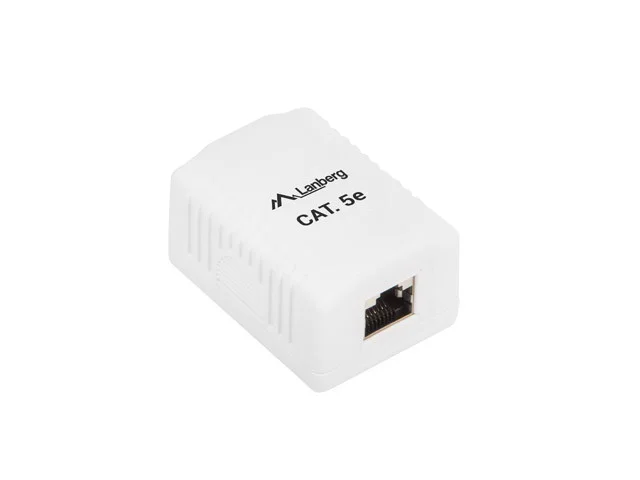 KRABICE PRO POVRCHOVOU MONTÁŽ CAT.5E FTP STÍNĚNÁ 1X RJ45 BÍLÁ