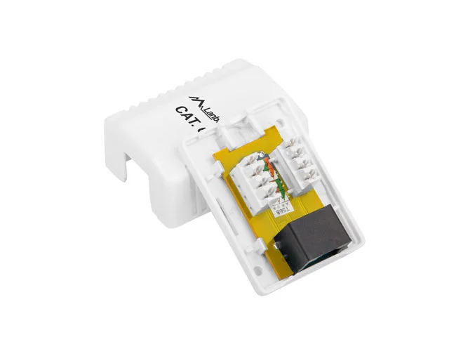 KRABICE PRO POVRCHOVOU MONTÁŽ CAT.6 UTP NESTÍNĚNÁ 1X RJ45 BÍLÁ