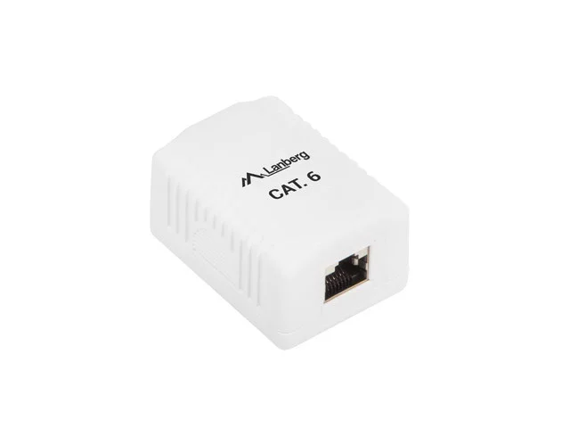 KRABICE PRO POVRCHOVOU MONTÁŽ CAT.6 FTP STÍNĚNÁ 1X RJ45 BÍLÁ