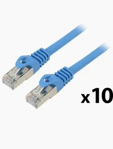 PATCHCORD CAT.6 FTP 3M MODRÝ   10-PACK