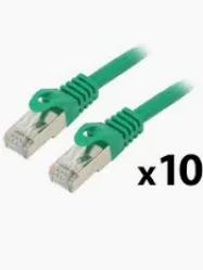 PATCHCORD CAT.6 FTP 0,5 M ZELENÝ   10-PACK