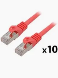 PATCHCORD CAT.6 FTP 0,5 M ČERVENÝ   10-PACK