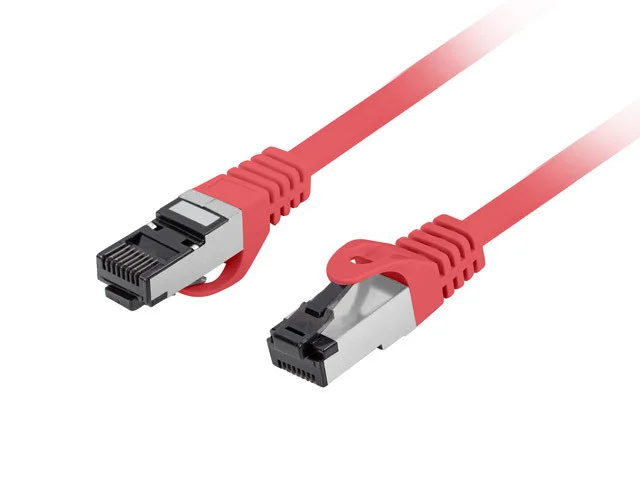 PATCHCORD CAT.8.1 S/FTP LSZH CU 0.25M ČERVENÝ